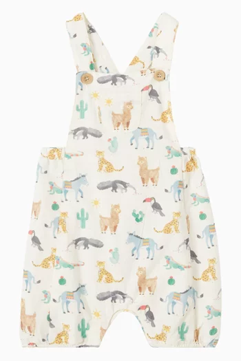 Animal Fiesta Short Overalls