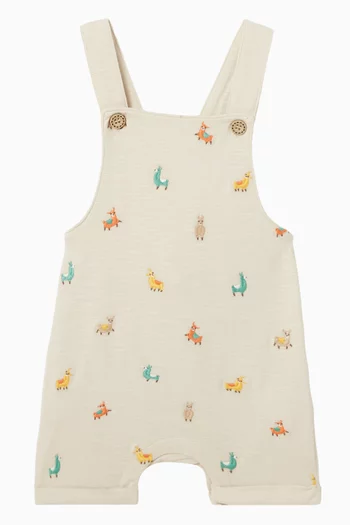 Llama Broderie Overalls
