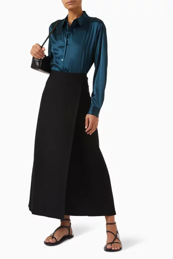 Classic Collar Shirt in Stretch-silk