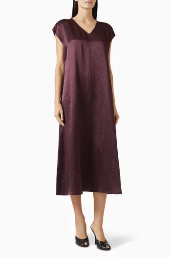 V-neck Dress in Satin