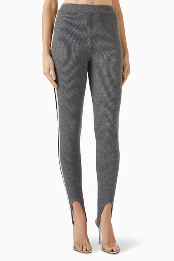 Ski Striped Stirrup Leggings in Knit