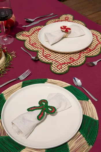 Peppermint Round Placemat