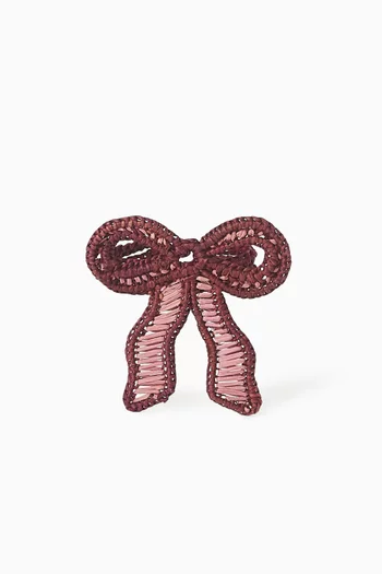 حلقة مناديل بتصميم عقدة بشريط