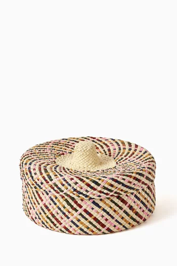 Festive Bread Basket with Lid