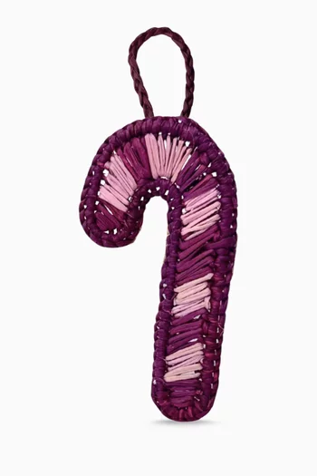 زينة شجرة الكريسماس بتصميم عصا الحلوى