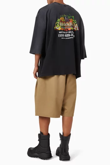 تي شيرت بافلو بطبعة Fresh Produce قطن