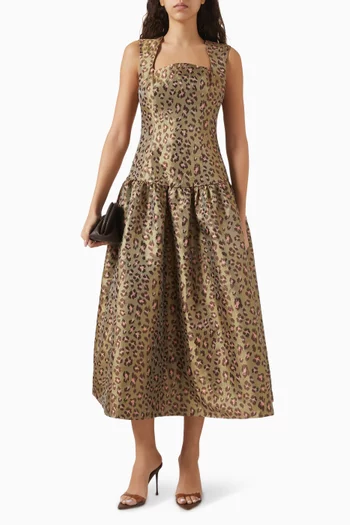 فستان إيلارا بنقشة جلد الفهد ستان