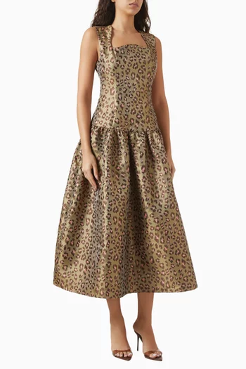 فستان إيلارا بنقشة جلد الفهد ستان