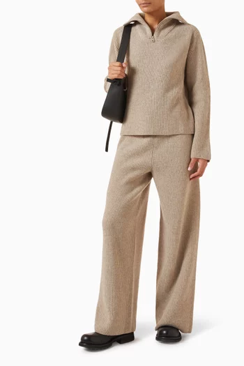Tove Relaxed Pants in Wool-knit