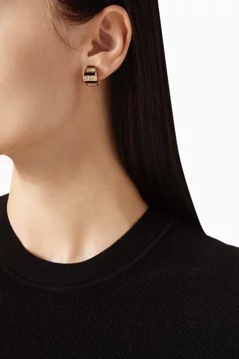 1980s Vintage Demi Hoop Clip-On Earrings