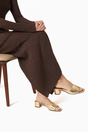 Dina Flat Sandals in Leather