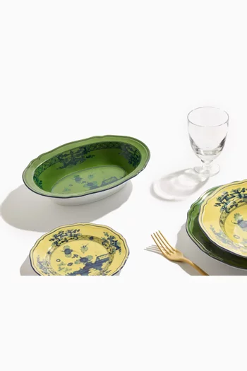 Oriente Italiano Oval Tray in Porcelain
