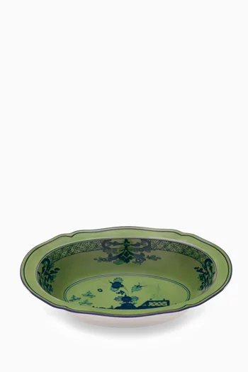 Oriente Italiano Oval Tray in Porcelain