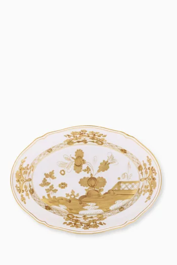 Oriente Italiano Oval Flat Platter in Porcelain