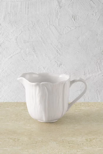 وعاء للحليب مزين بزهور جاردينيا ستانلس ستيل