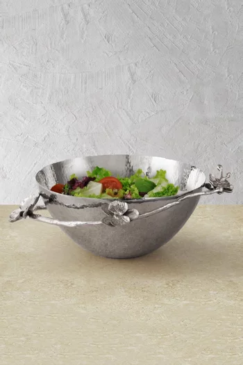 وعاء متوسط الحجم بتصميم أوركيد أبيض