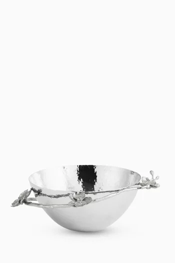 وعاء متوسط الحجم بتصميم أوركيد أبيض