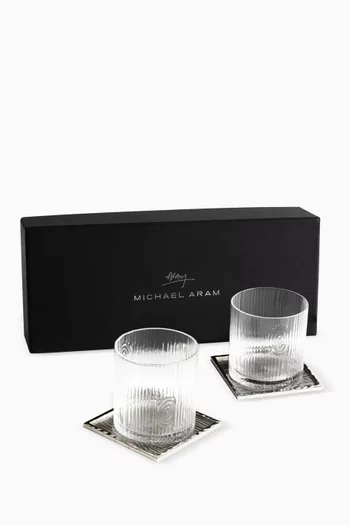 Ivy & Oak Glass and Coaster, Set of 2