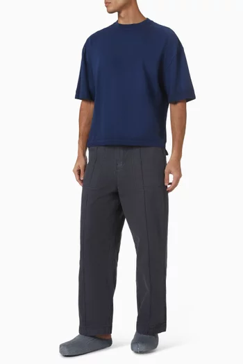 تي شيرت بقصة مربعة قطن وكشمير