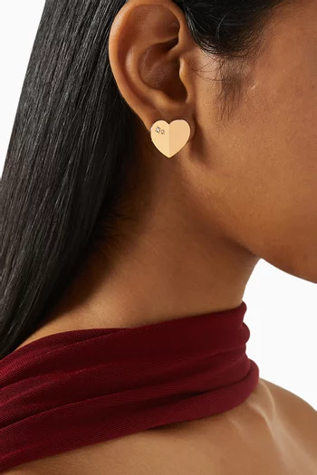 Large Hiam Heart Earrings in 18kt Rose Gold