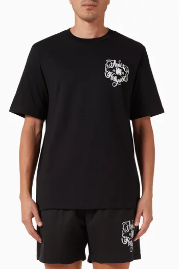 تي شيرت شيت بطبعة Hollywood‏ قطن