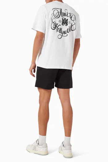 تي شيرت بطبعة Hollywood‏ قطن