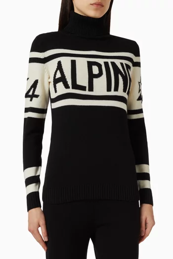 سترة شيلد بشعار Alpine صوف مارينو