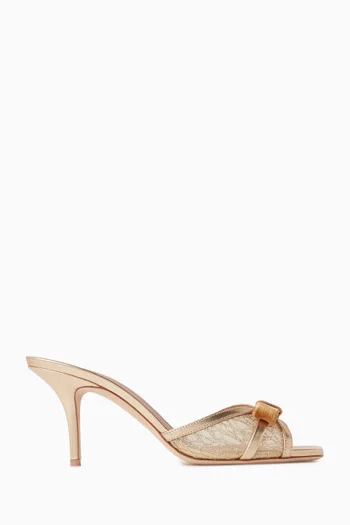 Perla 70 Mules in Glitter Mesh