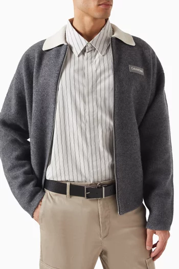 حزام بوجهين جلد