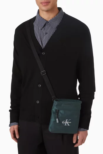 حقيبة كروس بشعار الماركة نايلون