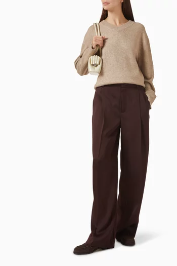 V-neck Sweater in Cashmere-blend