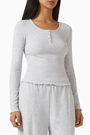 Sleep Lounge Henley Top