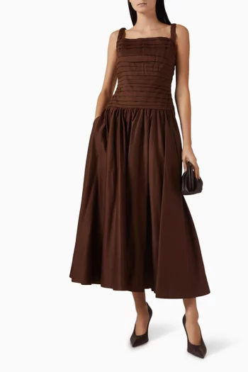 فستان ستار متوسط الطول قطن