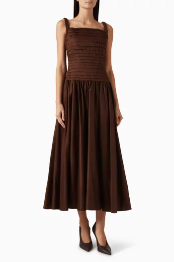 فستان ستار متوسط الطول قطن