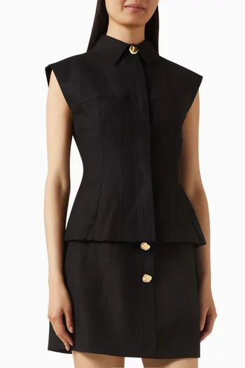 Magnolia Top in Linen Blend