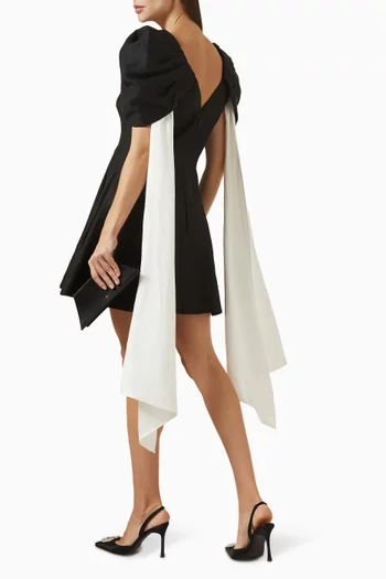 فستان بيسو قصير مزيج فيسكوز