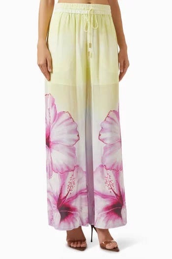 بنطال أتوميك مزين بنقشة حرير