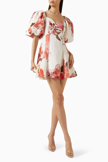 Moderna Mini Dress in Linen Blend