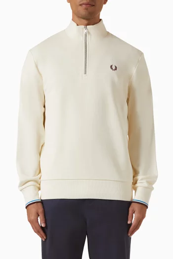 Half Zip Sweatshirt in Cotton