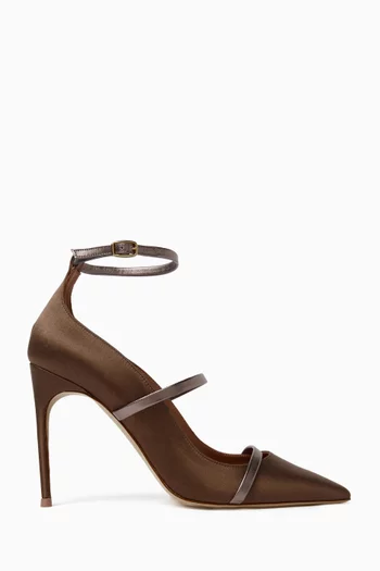 حذاء كلاسيك دياز بكعب 90 مم ستان وجلد نابا لامع