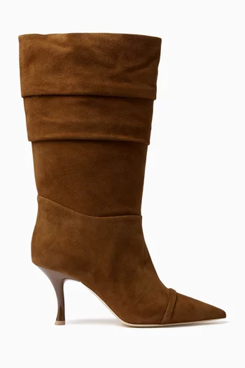 حذاء بوت آيل بطول الركبة وكعب 70 مم شمواه