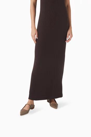 Maureen Flats in Lizard-embossed Leather