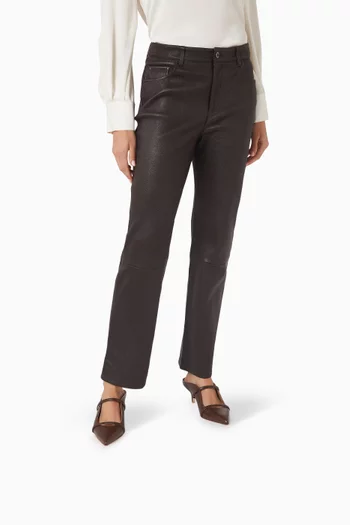 Maureen 45 Mules in Lizard-embossed Leather