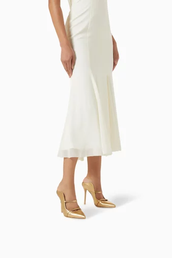 Maureen 100 Mules in Metallic Nappa Leather