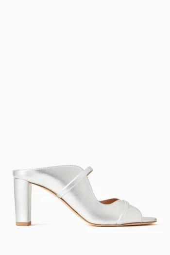 حذاء مفتوح نورا بكعب 70 مم جلد نابا لامع