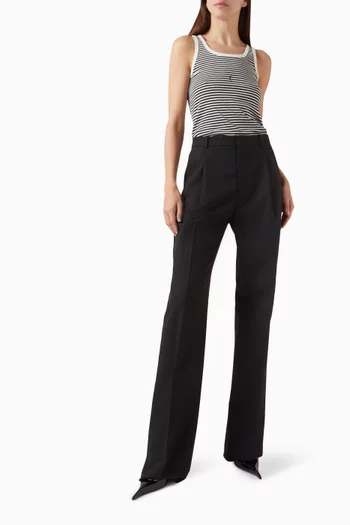 Straight-leg Pants in Wool