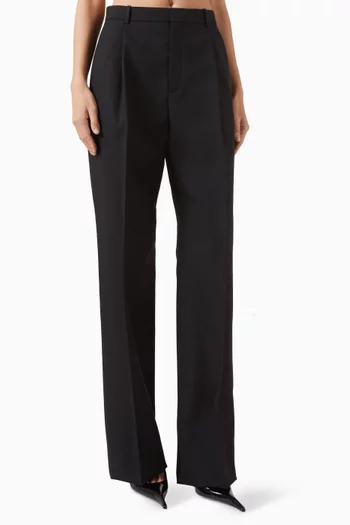 Straight-leg Pants in Wool
