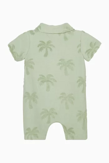 Ivan Tree-print Romper in Cotton