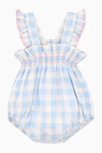 Bonnie Gingham Romper in Cotton