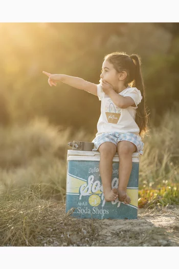 Bonnie Floral-embroidered T-shirt in Cotton
